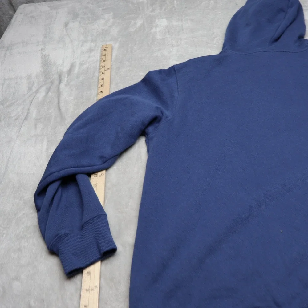 North Face Hoodie Mens Medium Blue Half Dome Pullover Fleece Classic Sweatshirt